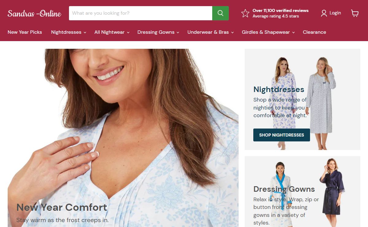 Sandras Online - Shapewear, Nightwear, Underwear & Bras — Sandras-Online