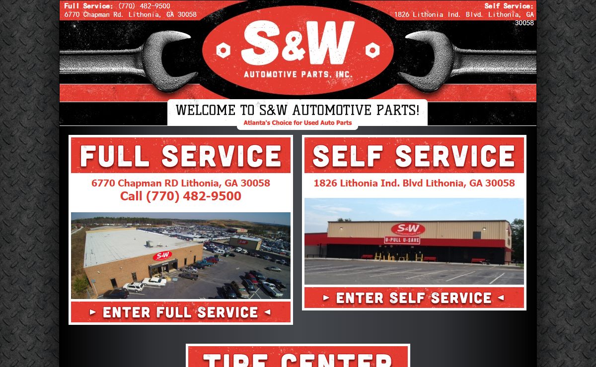 S&W Auto Parts | Used Cars Atlanta | Atlanta Used & Recycled Auto Parts | S&W Automotive Parts, Inc.