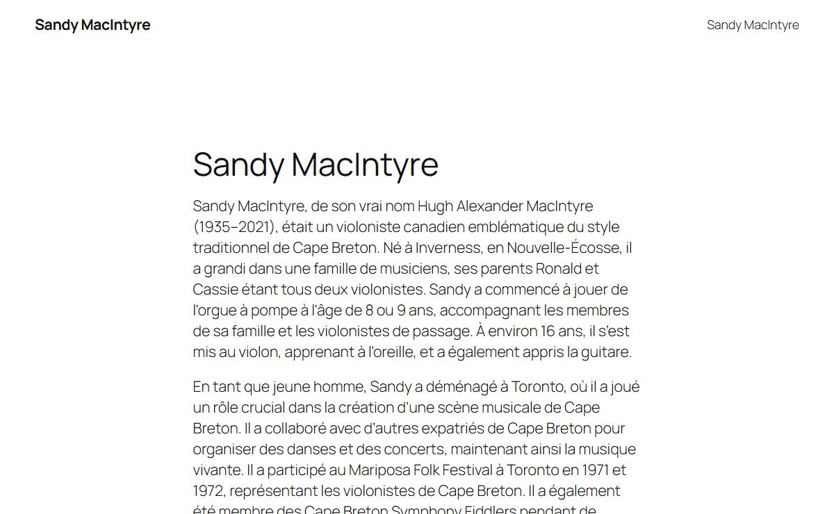 Sandy MacIntyre - Sandy MacIntyre