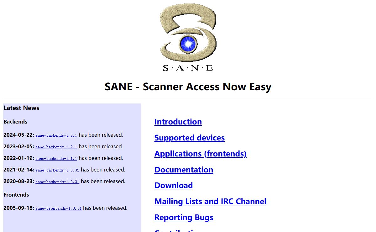 SANE - Scanner Access Now Easy