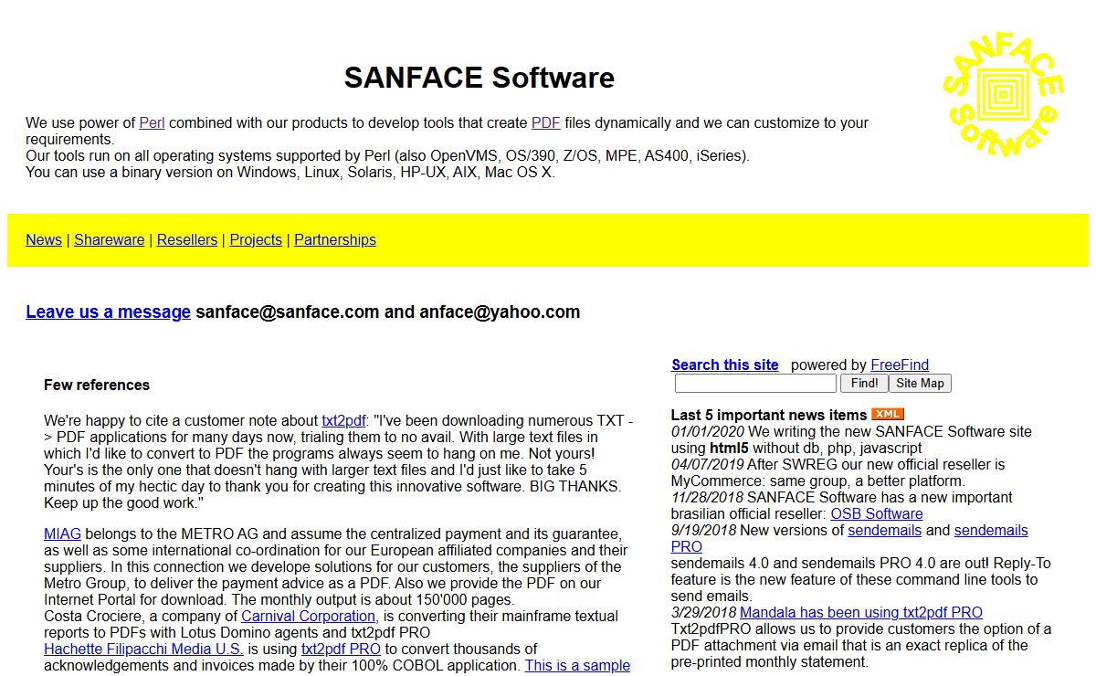SANFACE Software