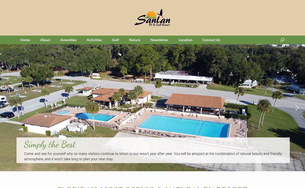 Sanlan RV & Golf Resort - Florida’s Most Scenic & Natural RV Resort
