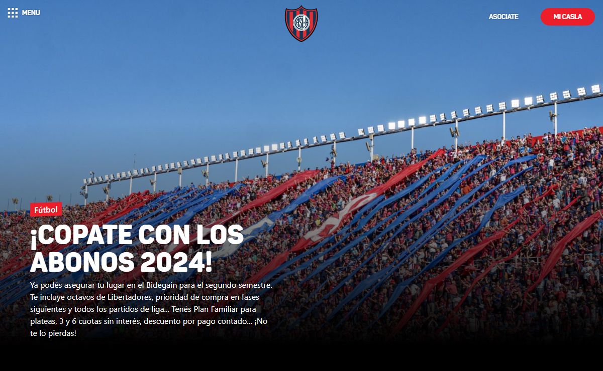 Sitio Oficial / San Lorenzo de Almagro