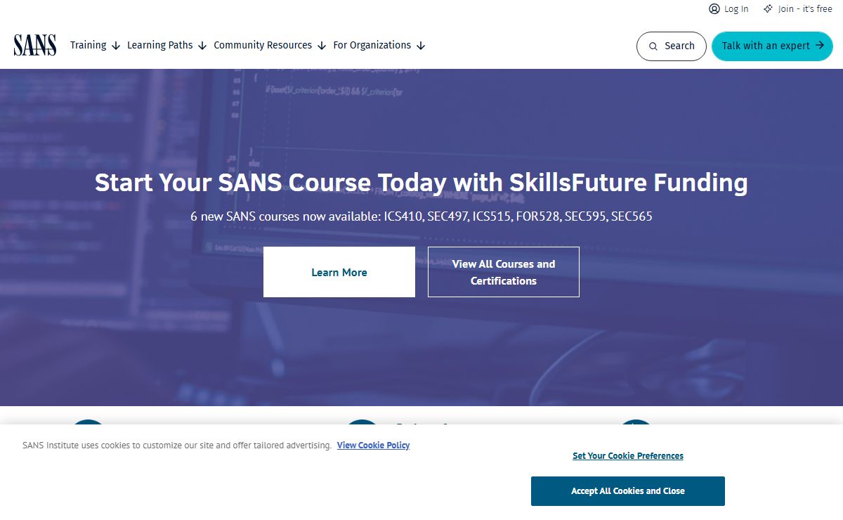 Cybersecurity Training in Singapore | SANS Institute