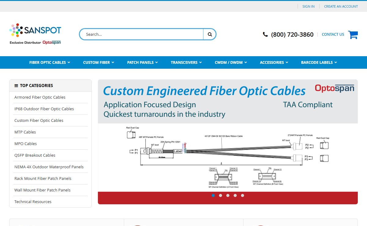 Fiber Optic Cables and Panels for Mission Critical Networks