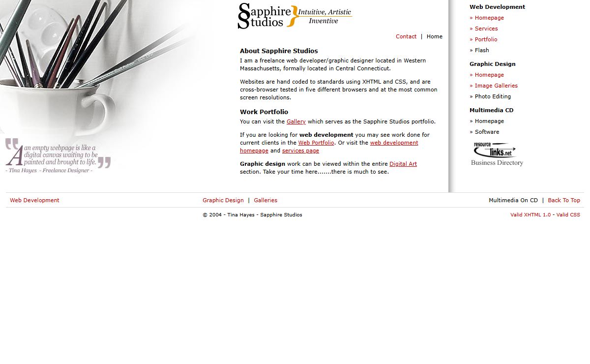 Sapphire Studios - Web Development - Graphic Design - Multimedia CD
