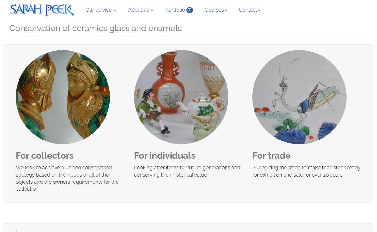 Antique repair, conservation & restoration of ceramic, glass & enamel objects