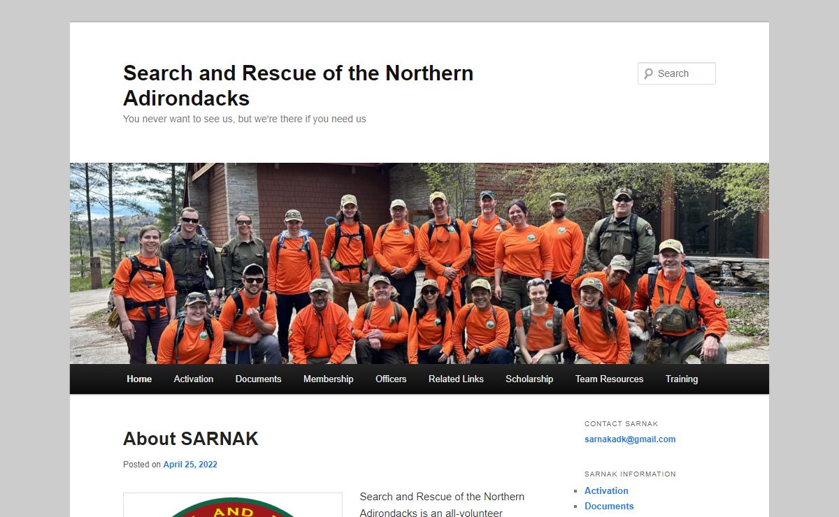 Search and Rescue of the Northern Adirondacks | You never want to see us, but we're there if you need us