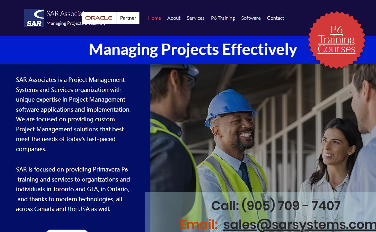 SAR Associates - Primavera Project Management Systems and Services
