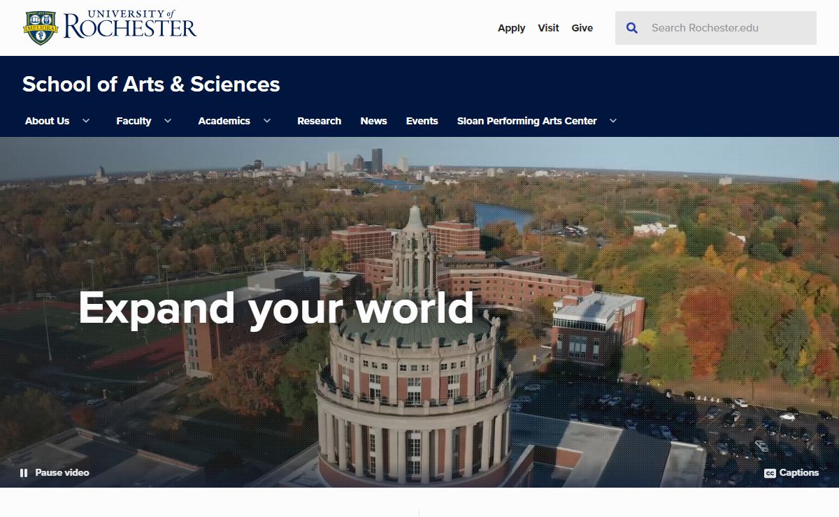 School of Arts & Sciences : University of Rochester