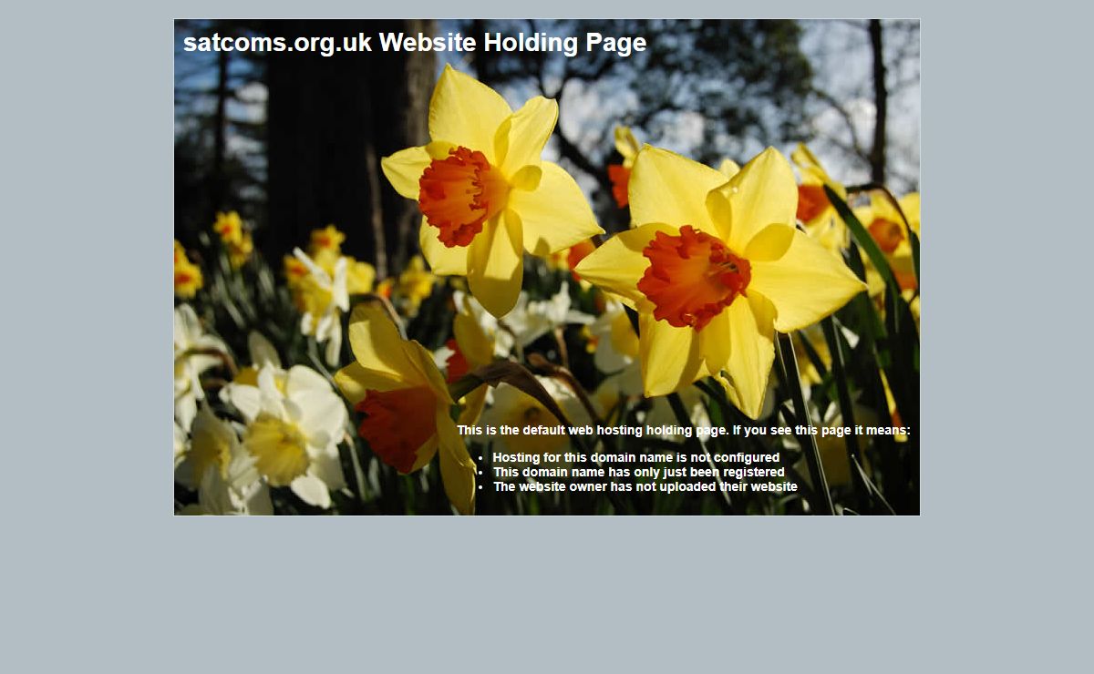 satcoms.org.uk Website Holding Page