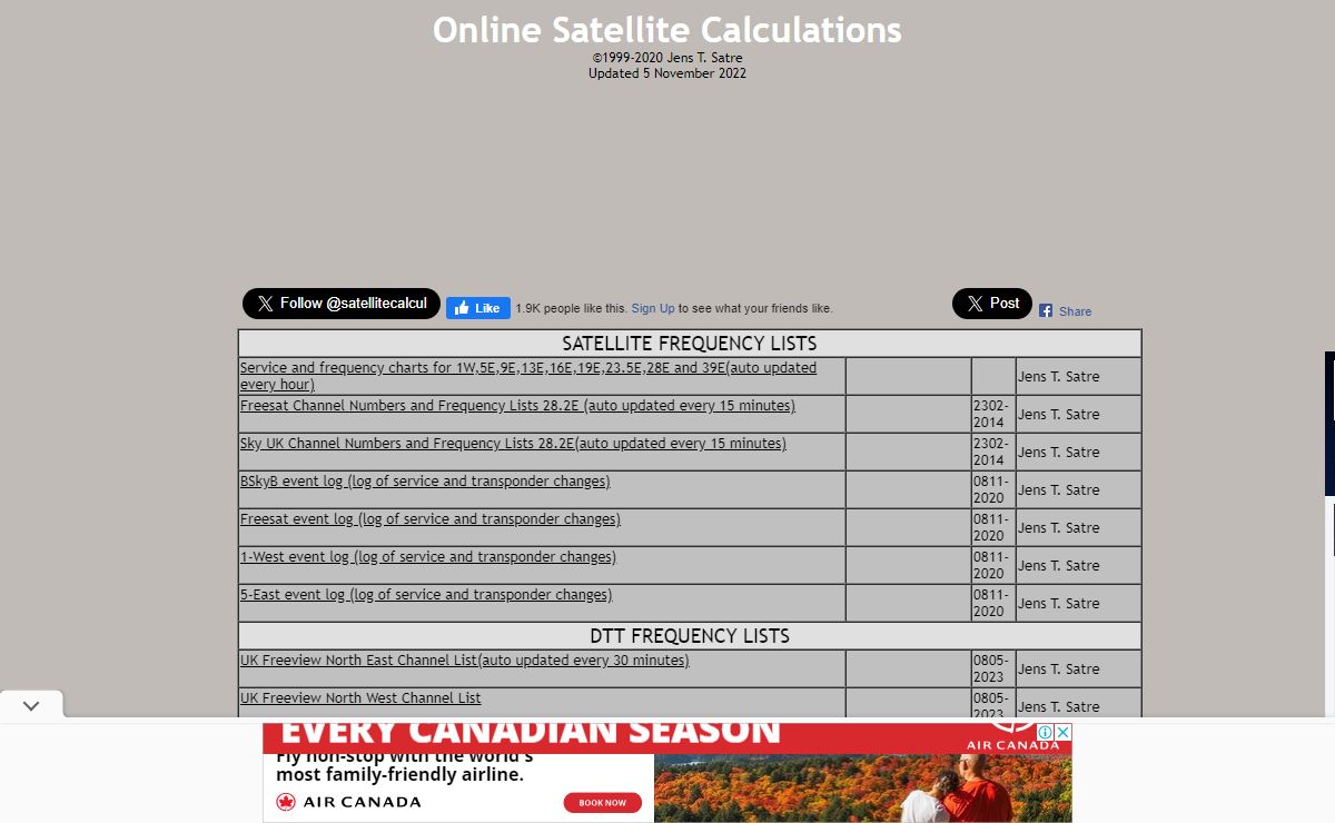 Online Satellite Calculations