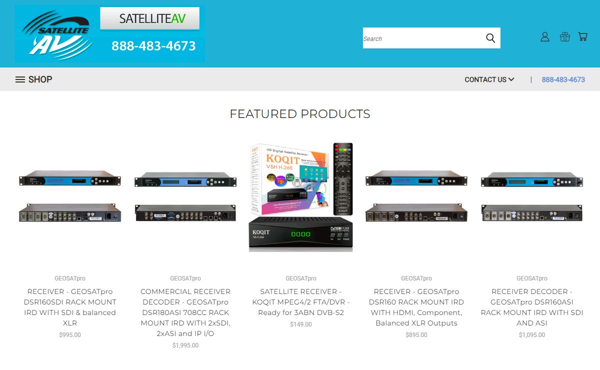 Satellite AV, LLC - Manufacturer of GEOSATpro brand. Supplier of Glorystar Satellite Systems