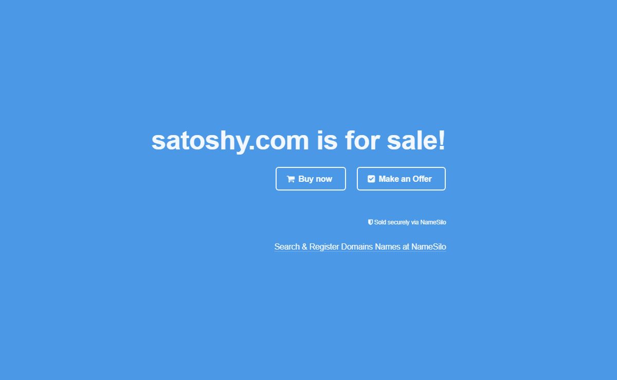 satoshy.com is for sale
