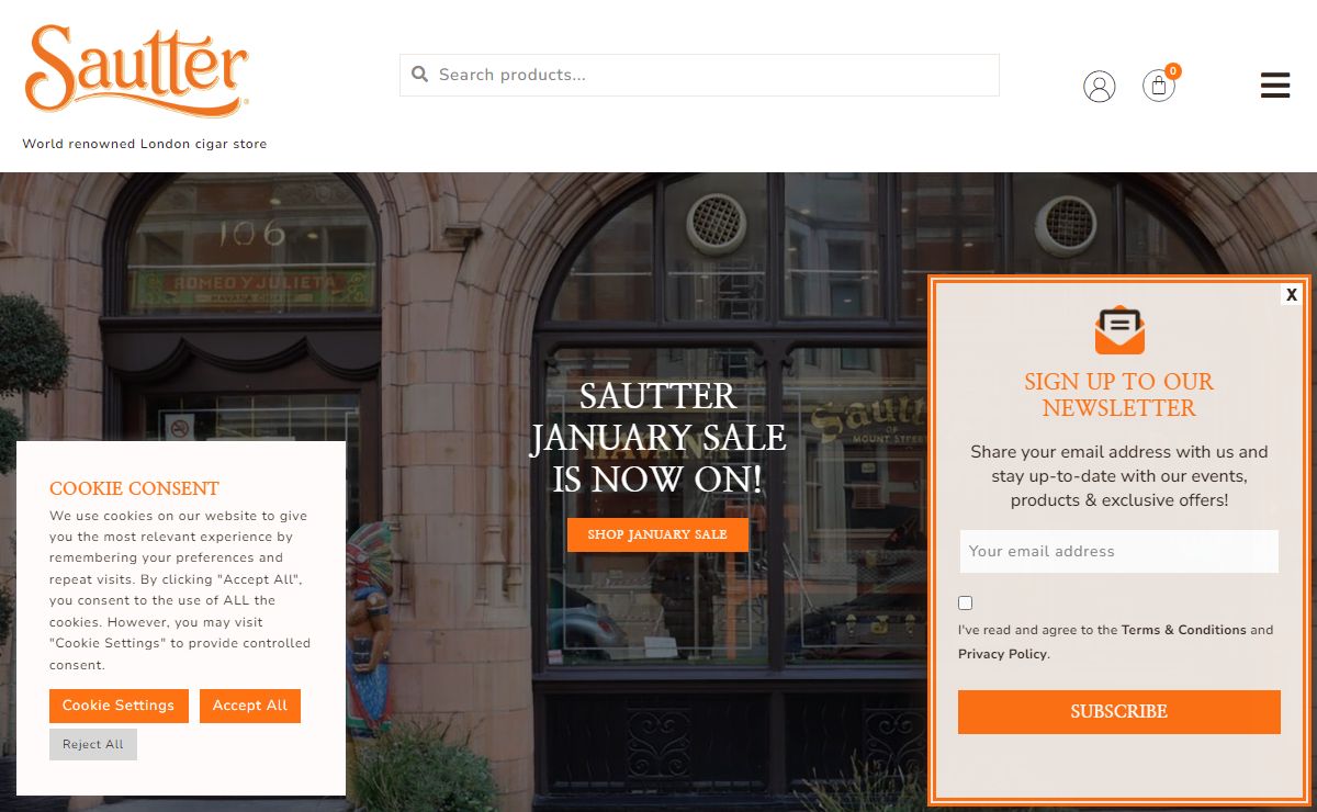 Sautter of Mount Street - The world's renowned London cigar store.