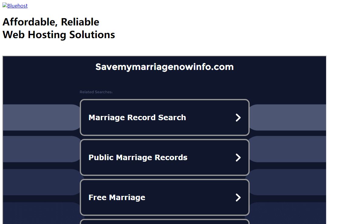 Welcome savemymarriagenowinfo.com - BlueHost.com