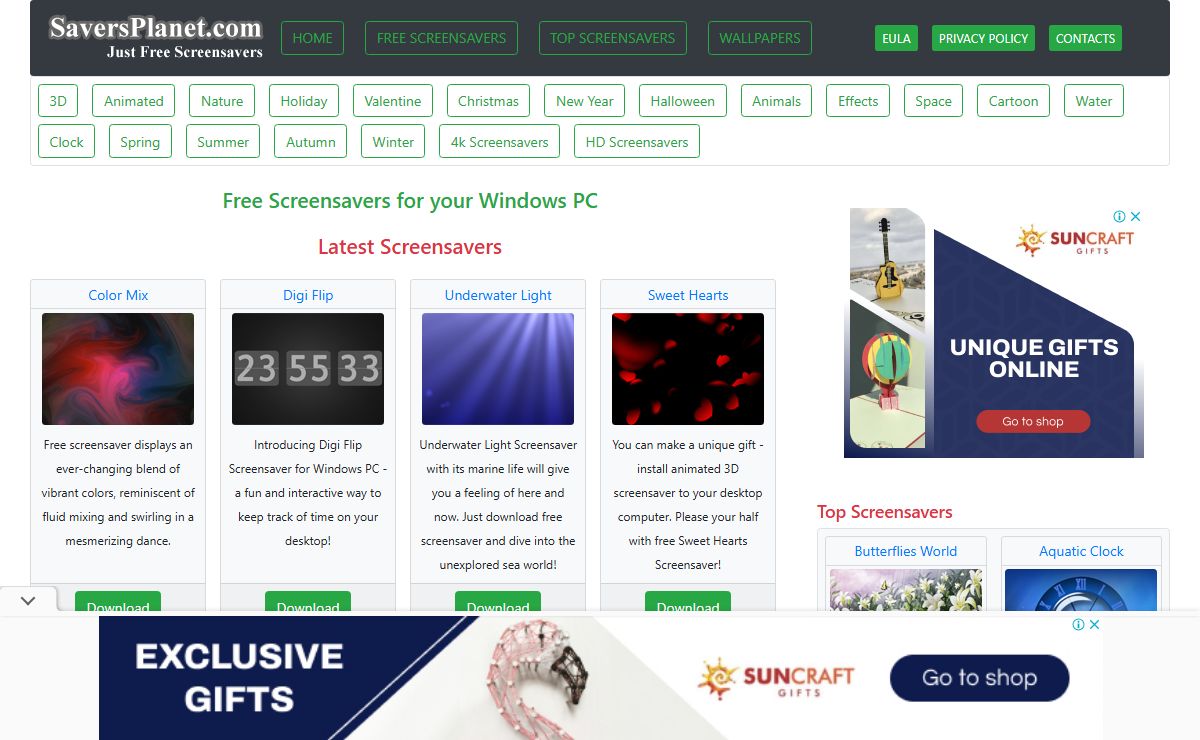 Free Screensavers Download - SaversPlanet.com