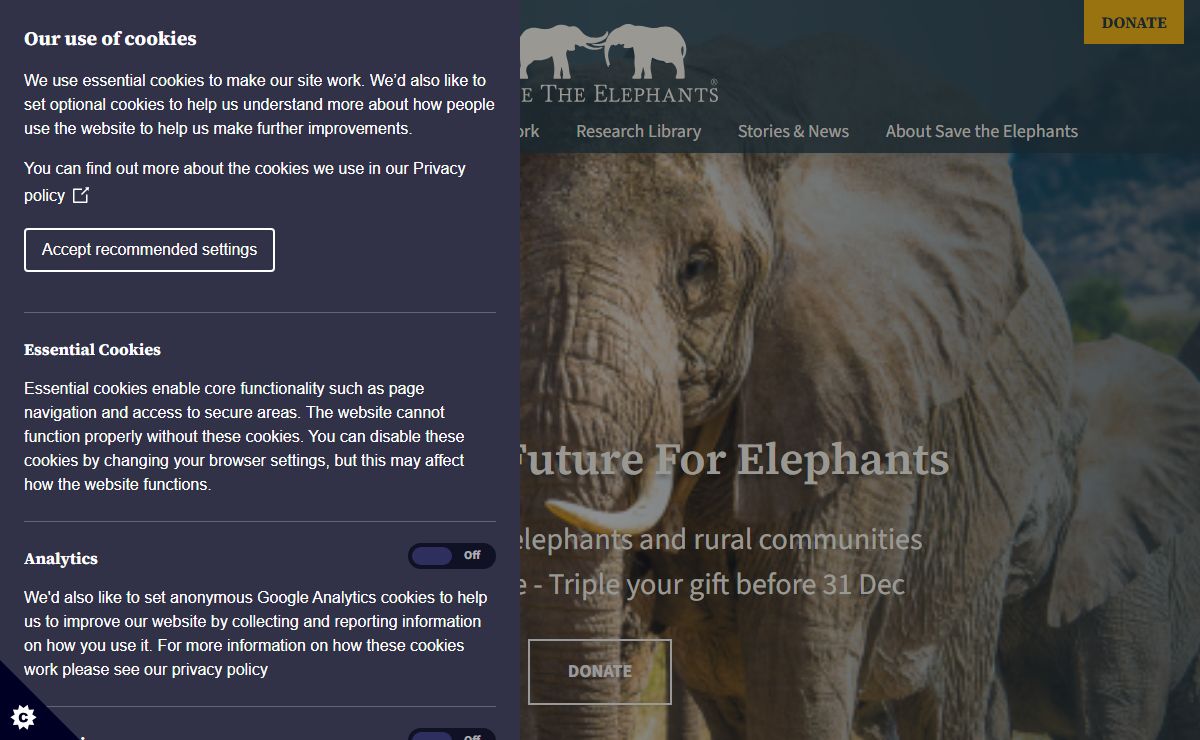 Save the Elephants - Securing a future for elephants and sustaining the beauty and ecological integrity of the places where they live.