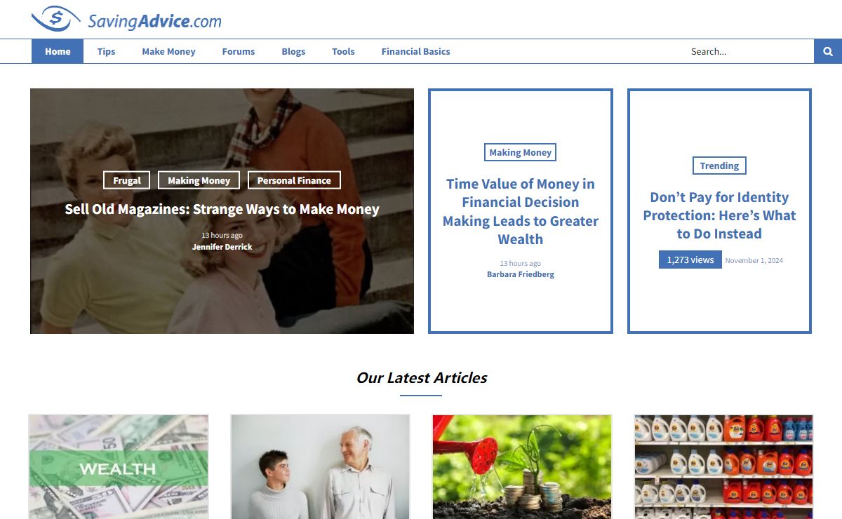 Homepage - SavingAdvice.com Blog