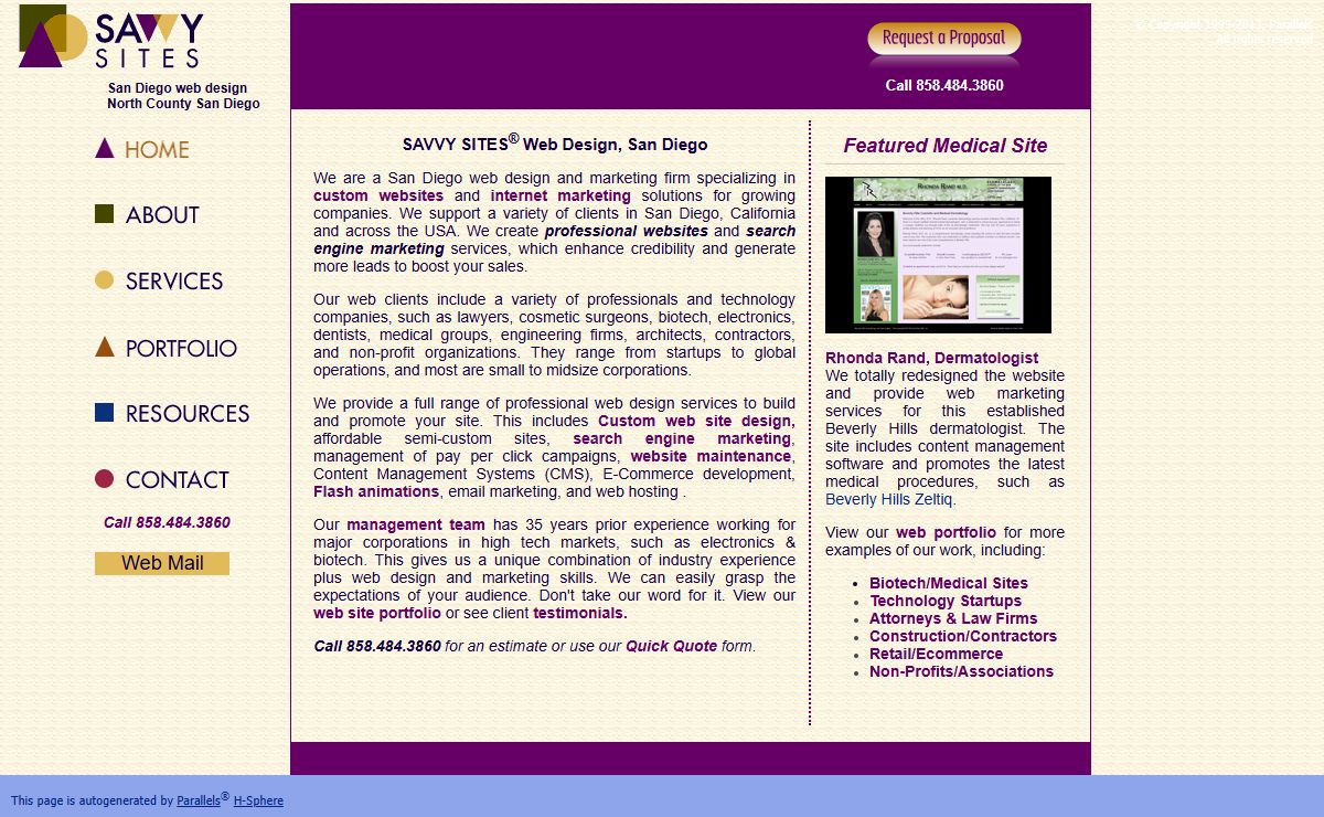 Custom Web Site Design San Diego, Web Design by Savvy Sites