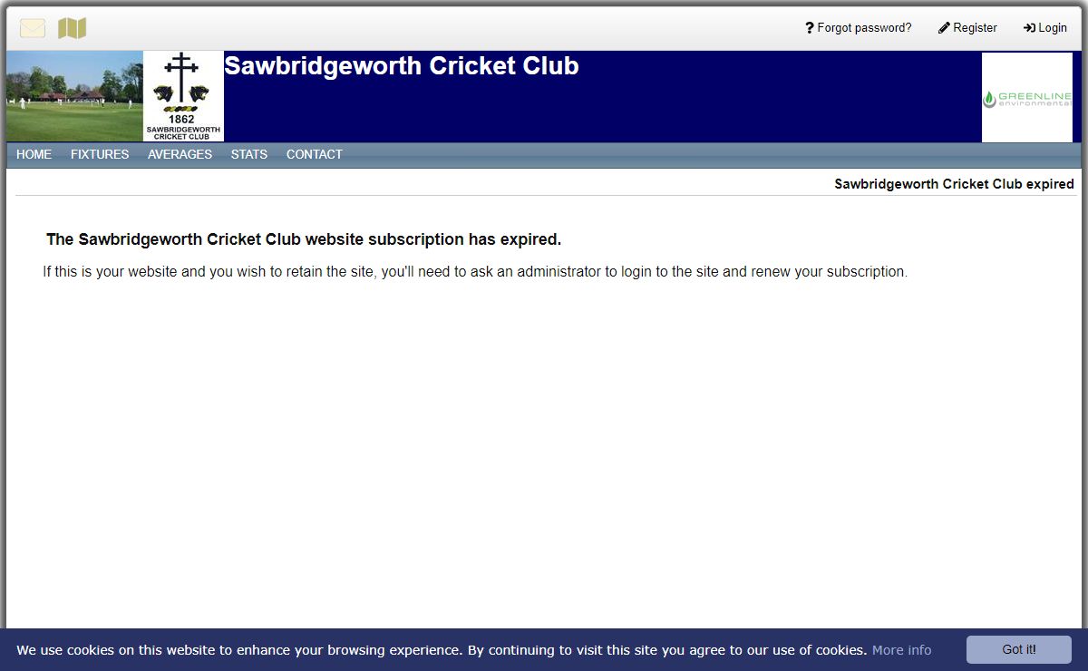 Sawbridgeworth Cricket Club expired