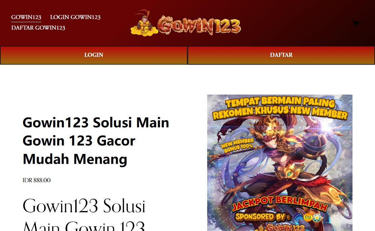 Gowin123 Solusi Main Gowin 123 Gacor Mudah Menang