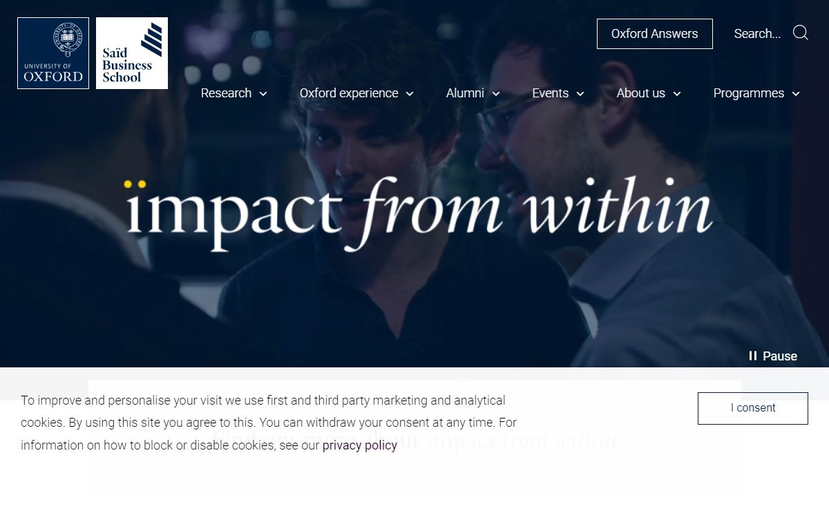 A business school focused on impactful leadership | Saïd Business School - The University of Oxford