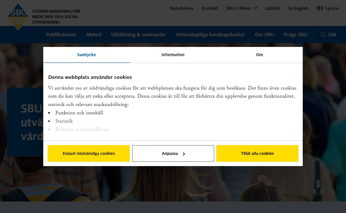 SBU gör oberoende utvärderingar för bättre vård och omsorg