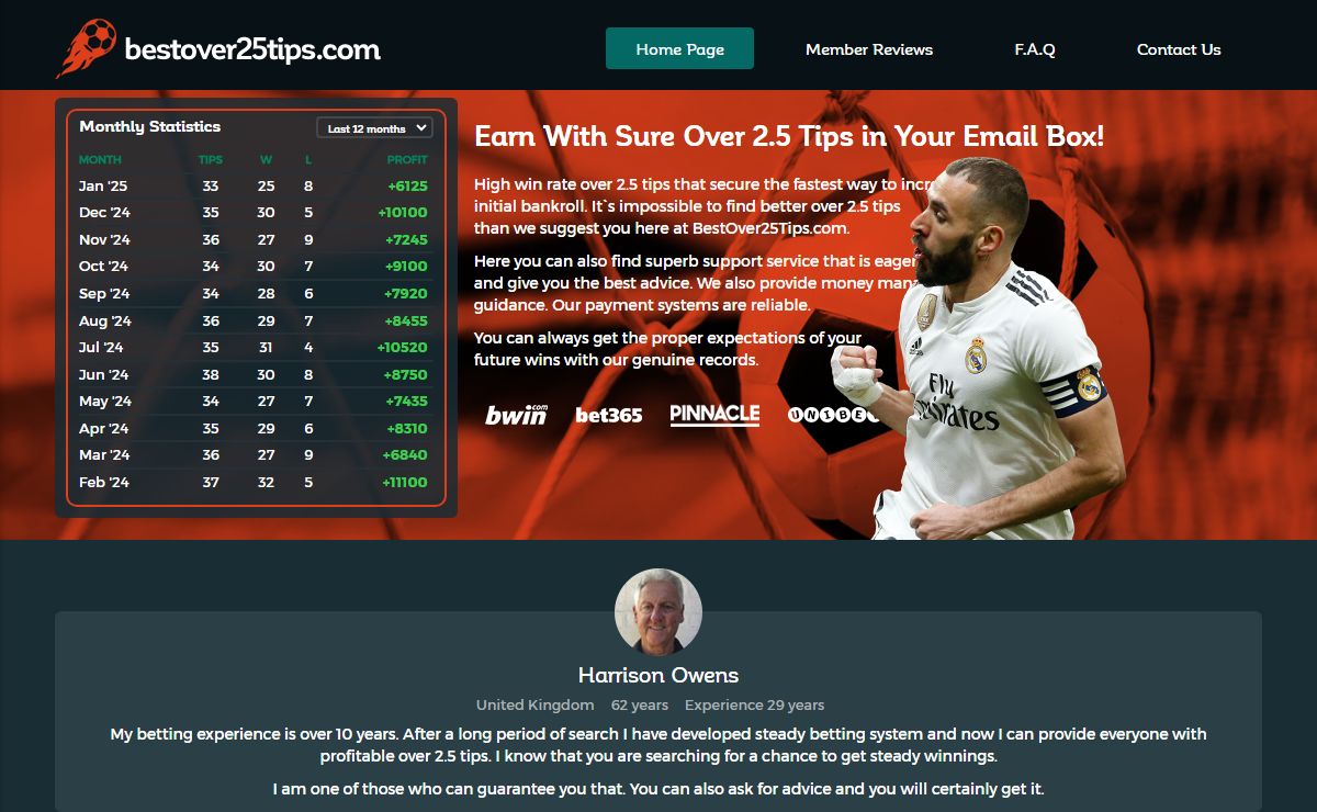Profitable Today's Top Over 2.5 Tips Into Your Email Inbox - BESTOVER25TIPS.COM