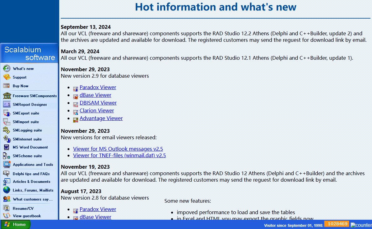 Export, import tools and components from Scalabium software