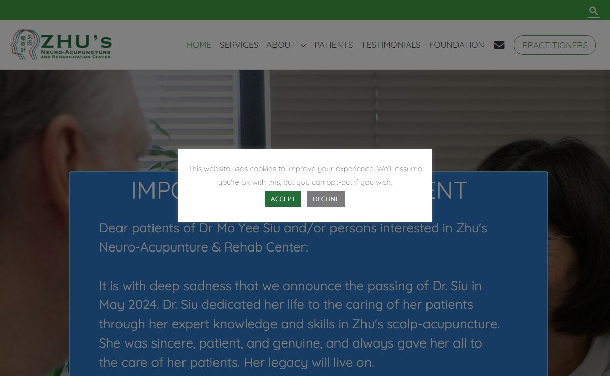 ZHU’s Neuro-Acupuncture and Rehabilitation Center – A leading neuro acupuncture center in the world