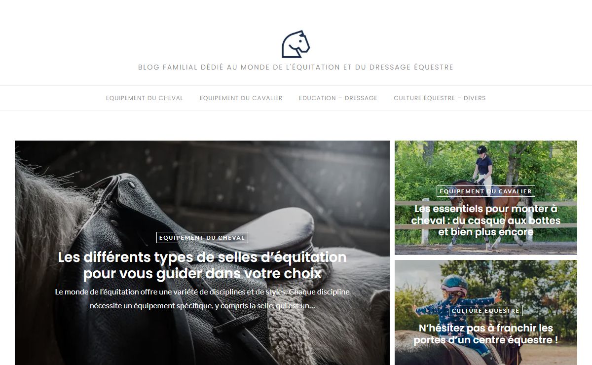 Mon cheval, ma passion - Blog familial dédié au monde de l'équitation et du dressage équestre