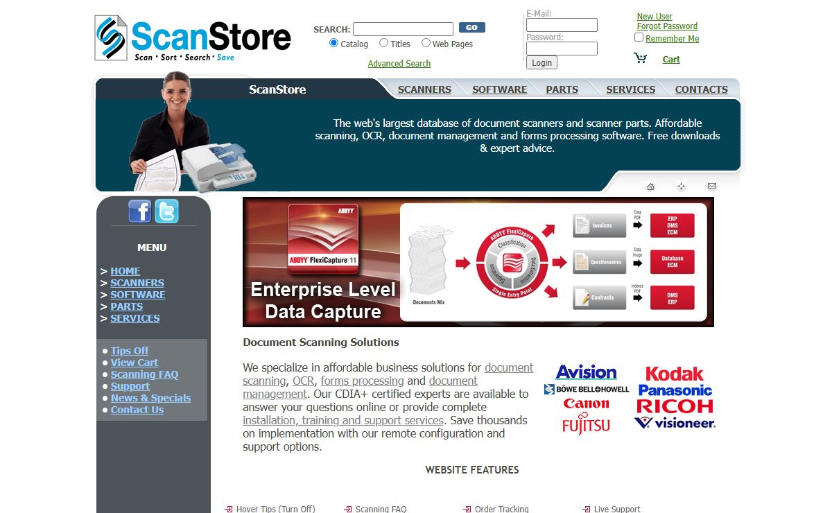 ScanStore - your source for scanners, parts, document imaging, OCR, forms processing & document management software