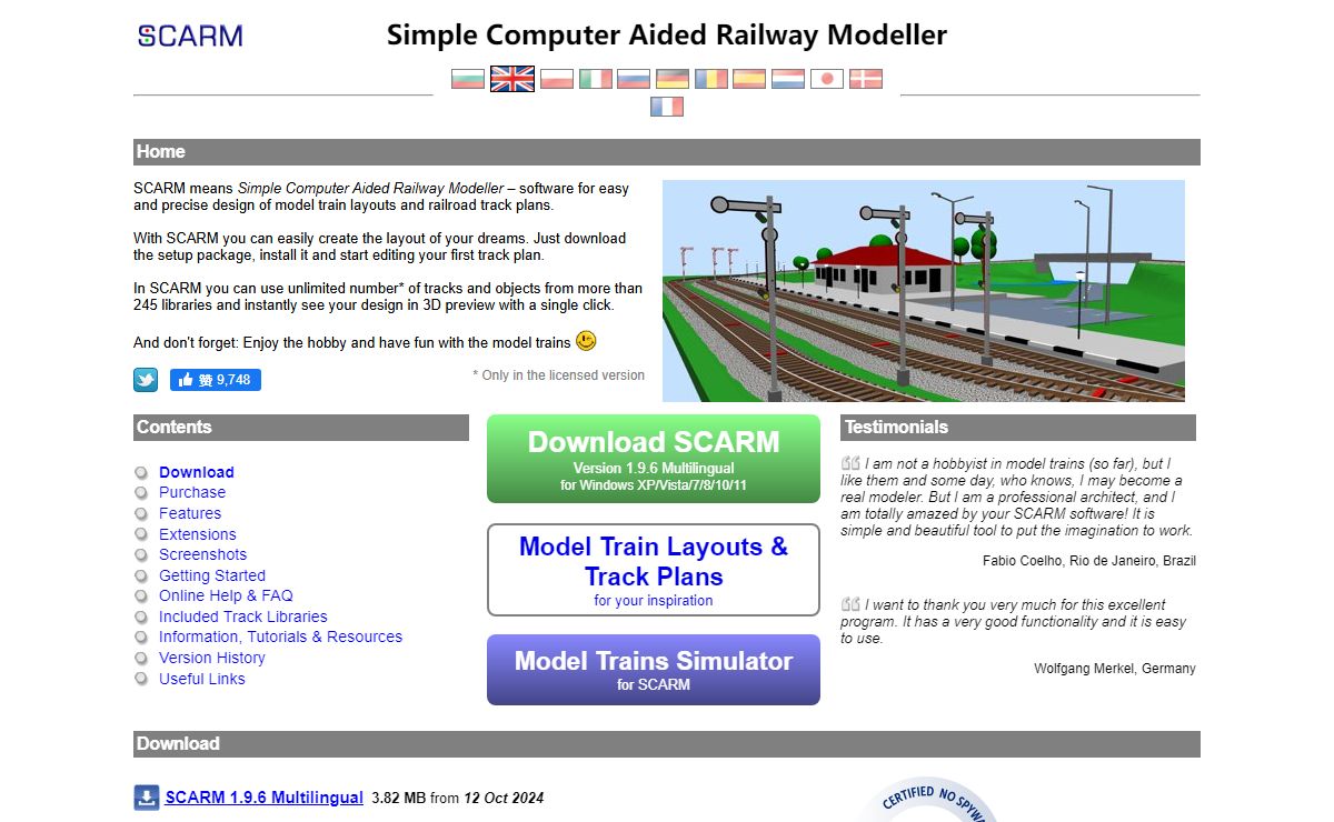 SCARM - The leading design software for model railroad layouts