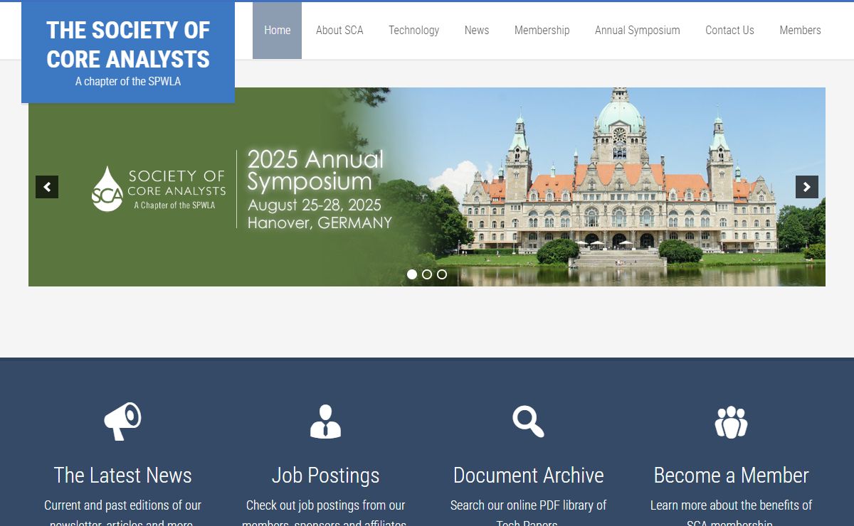 The Society of Core Analysts – A chapter of the SPWLA