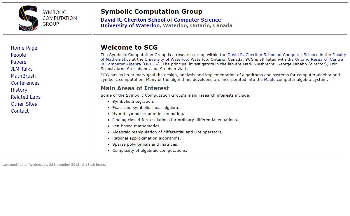 SCG Home Page