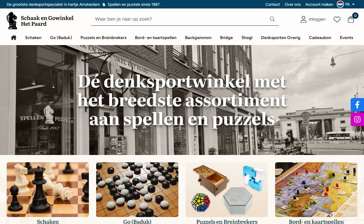 Schaak en Gowinkel het Paard - Spellen en Puzzels sinds 1987