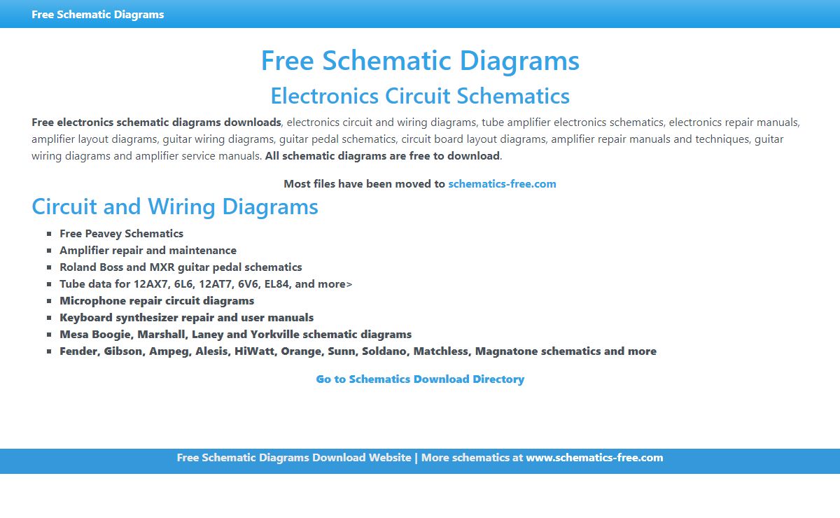 Circuit Diagram Downloads | Free Schematic Diagrams