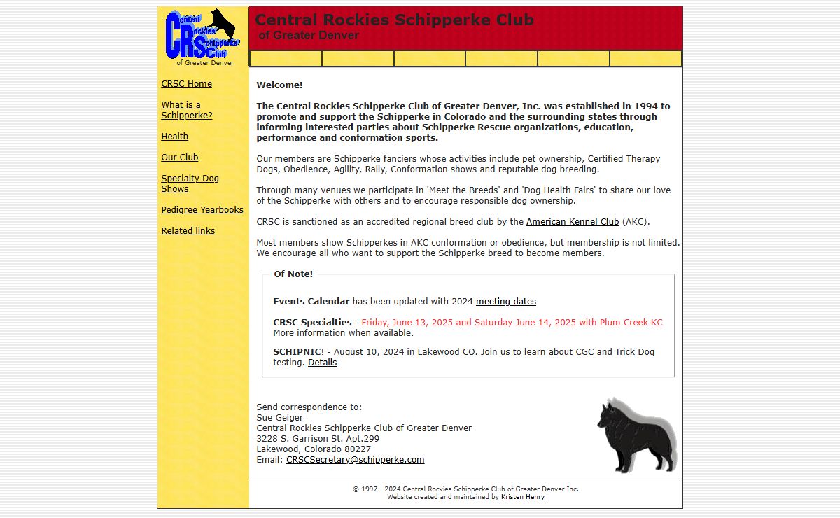 Central Rockies Schipperke Club of Greater Denver