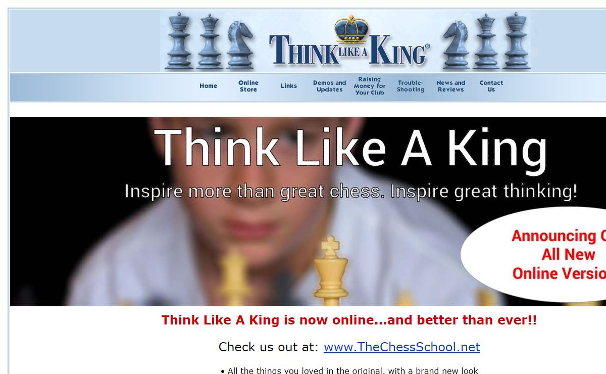 SchoolChess.com's Think Like a King School Chess Software System