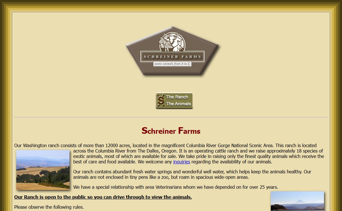 Schreiner Farms: Exotic Animals from A to Z