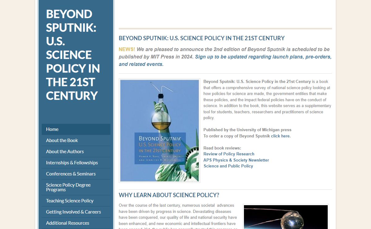 BEYOND SPUTNIK: U.S. SCIENCE POLICY IN THE 21ST CENTURY - Home