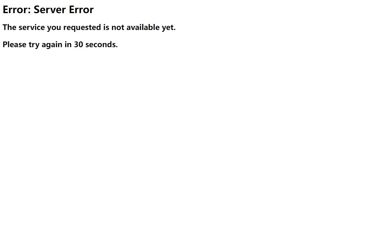 503 Server Error