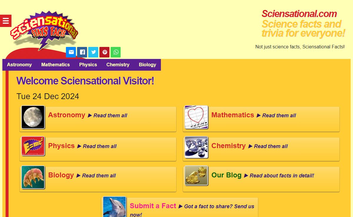 Sciensational.com! - Science Facts & Trivia for Everyone!