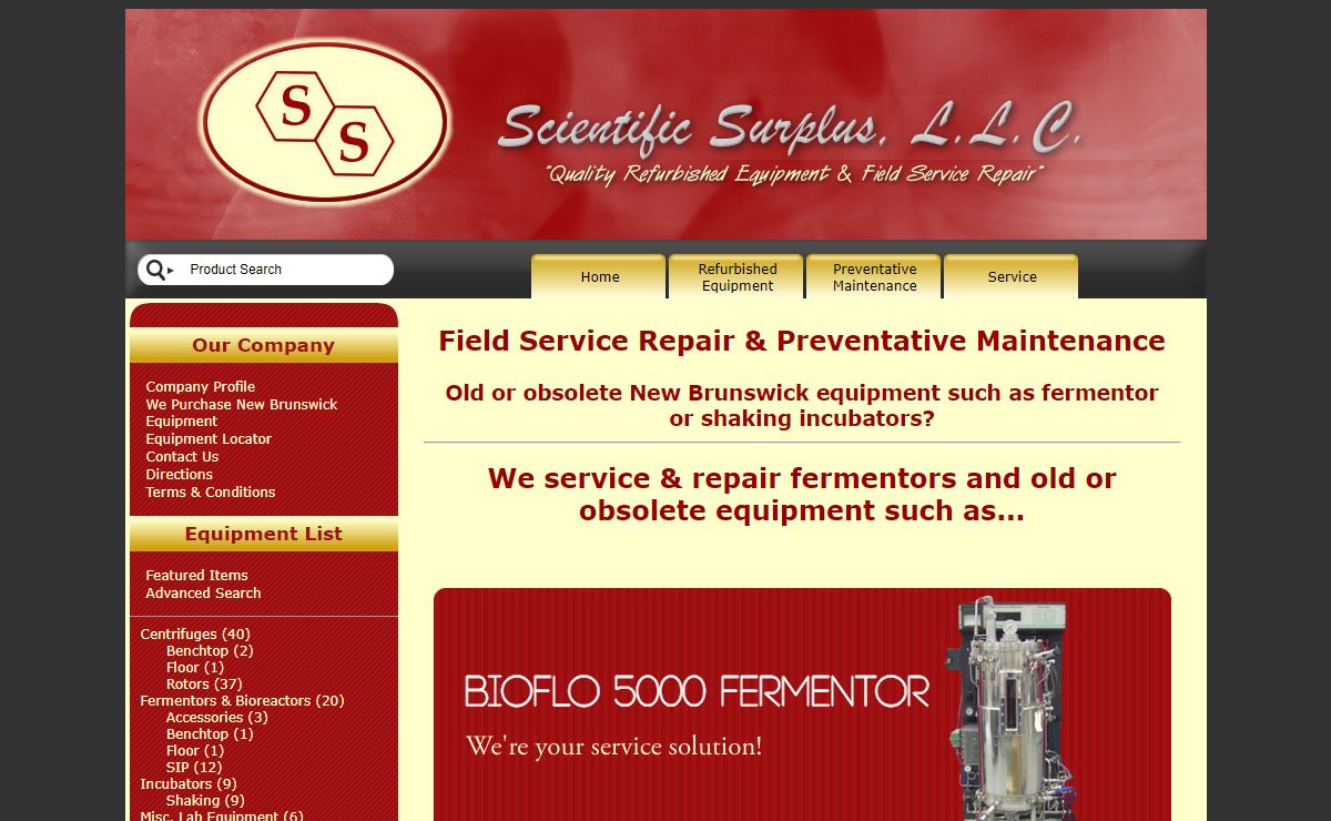 Scientific Surplus: We buy, sell and refurbish lab equipment such as fermenters, shakers and centrifuges.