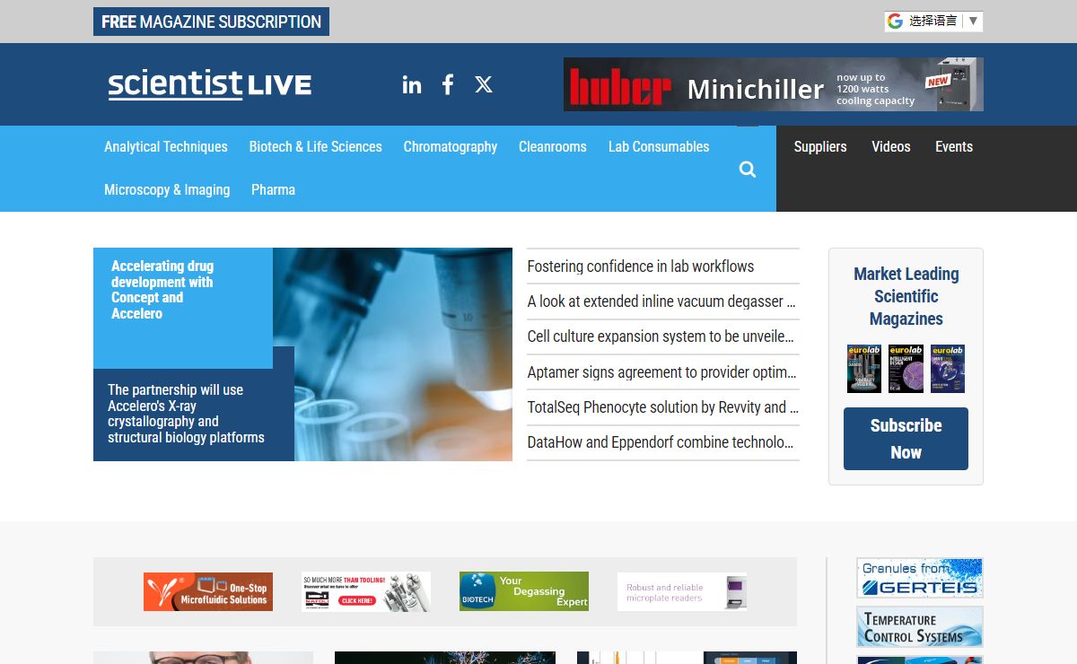Scientist Live | Science news, opinion, interviews and product reports for scientists across all disciplines.