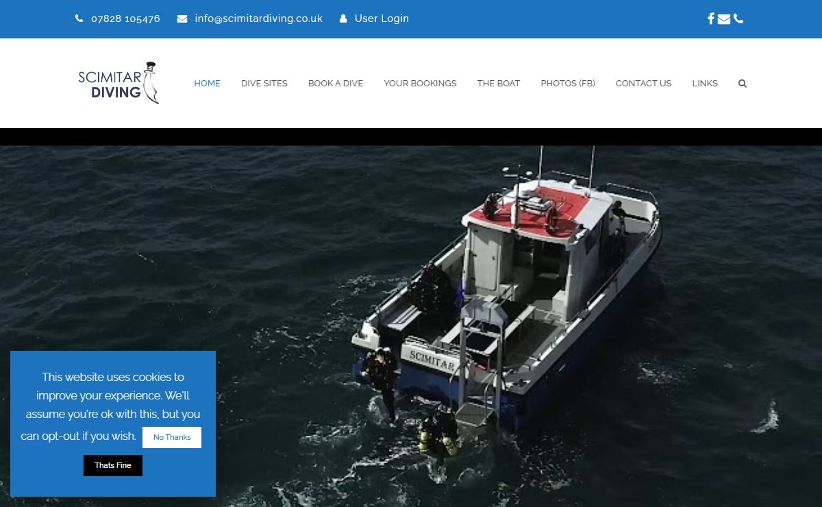 Scimitar Diving | Dive Charters, Covering Dorset from Weymouth & Portland Tel: 07828 105476, info@scimitardiving.co.uk