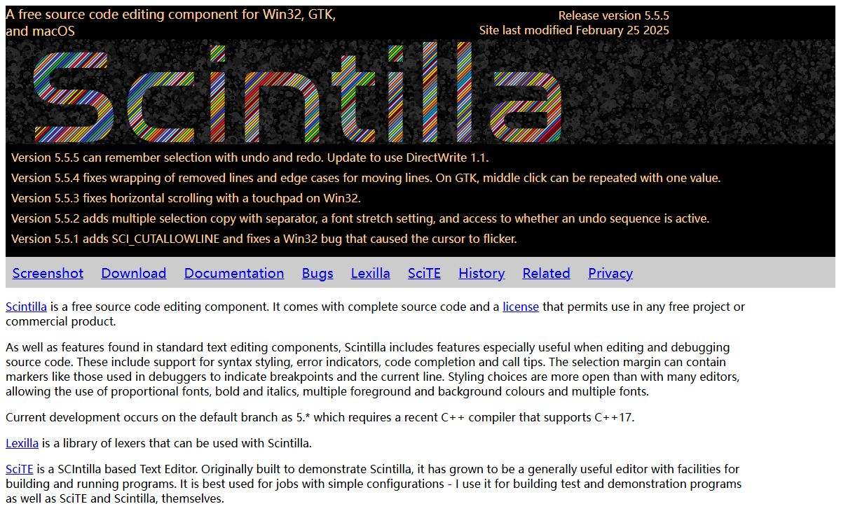 Scintilla and SciTE