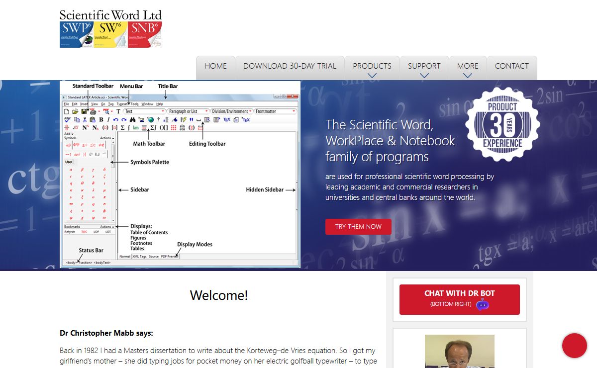 Scientific Word Ltd. - Distributing Scientific Word/WorkPlace since 1990
