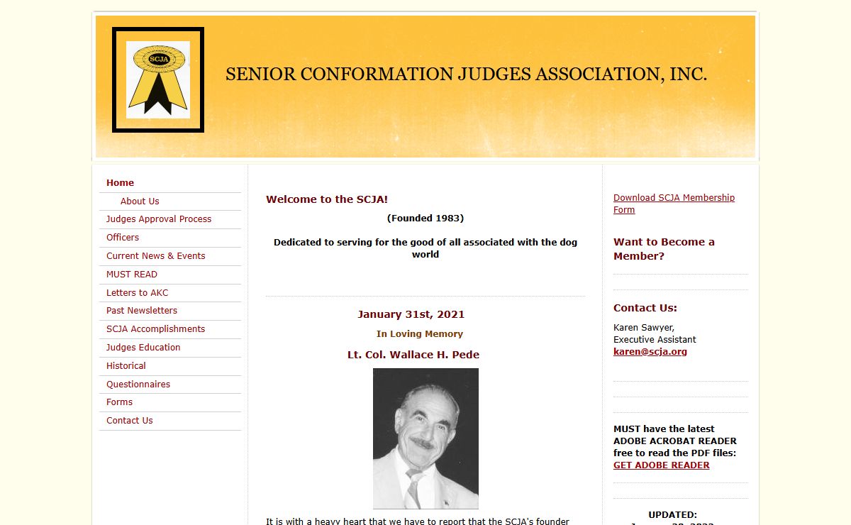 Senior Conformation Judges Association - Home